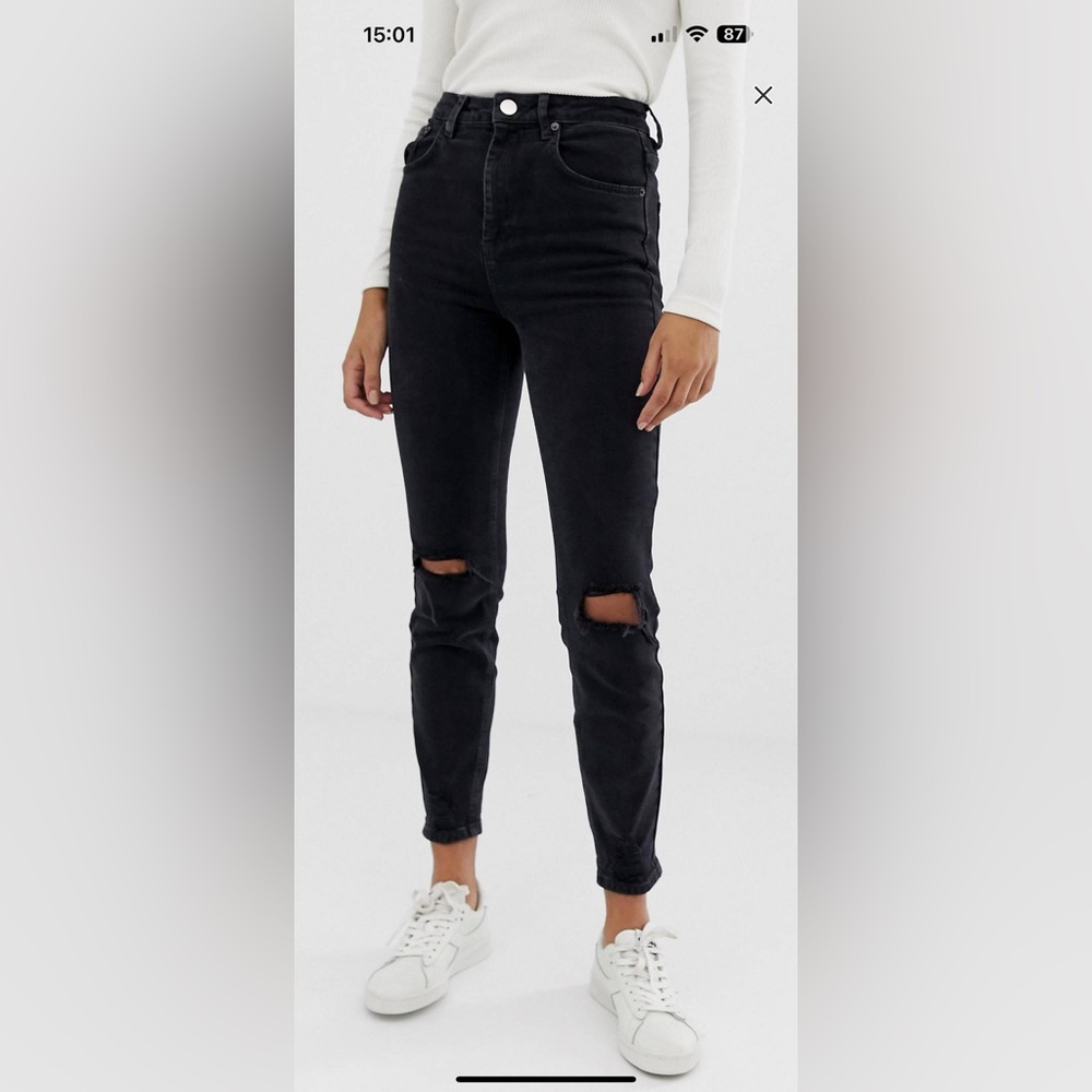 ASOS Design high rise slim mom jeans